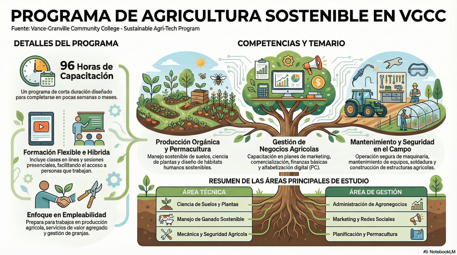 Infografía programa de agricultura sostenible en vgcc